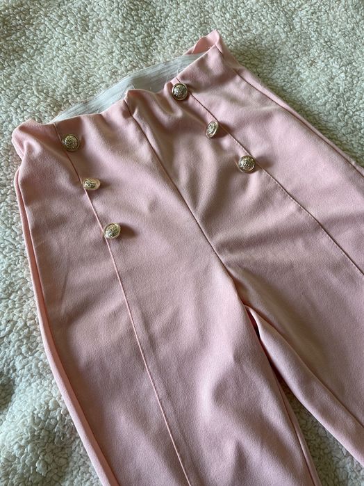 Eleganckie różowe legginsy S