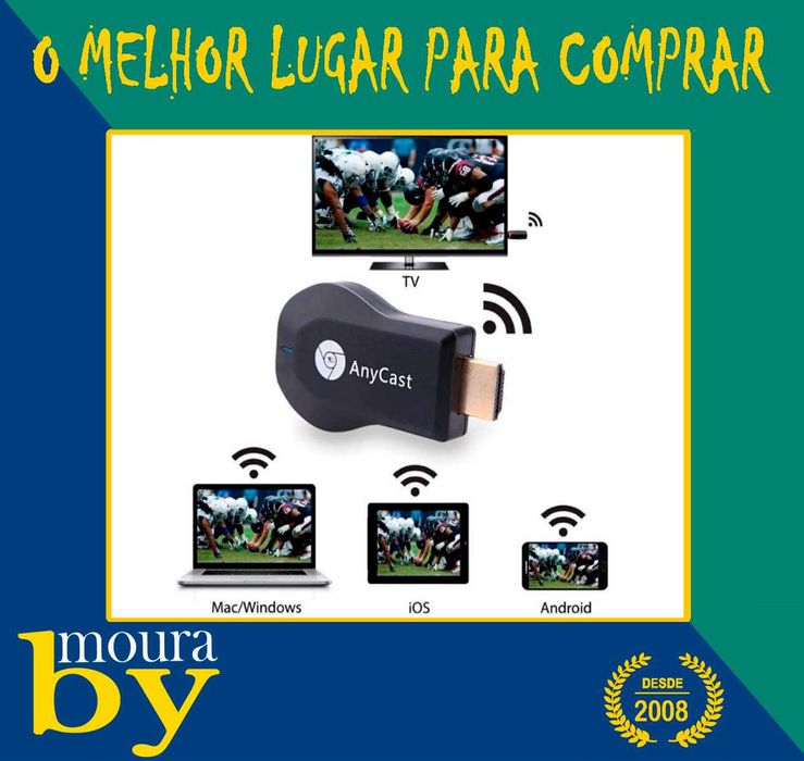 Receptor Mirascreen HDMI Dongle Miracast Chromecast DLNA AirPlay