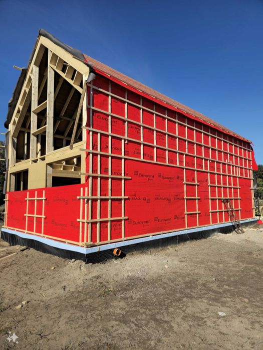 Domek 70+70m2 - konstrukcja szkieletowa z C24