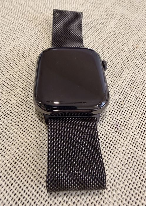 Офіційні Apple Watch Series 11 GPS + Cellular 46 mm Slate Titanium Case with Slate Milanese Loop - M/L (MFD44RK/A)