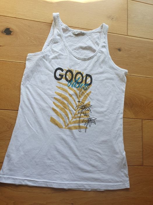 Biała koszulka bez rękawków M 40 Blue Motion