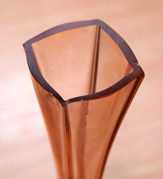 stary szklany secesyjny wazon Art Deco flet Huta Niemen 31cm