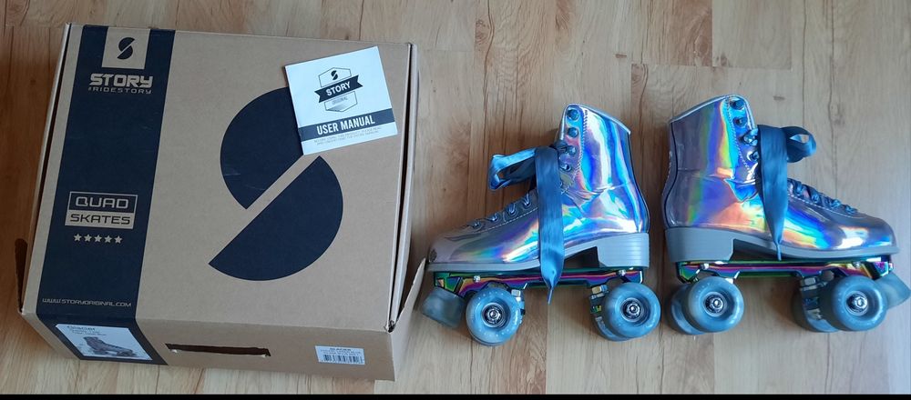 Wrotki rolki figurowe tradycyjne Story Quad skate dziewczęce roz. 38