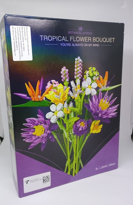 Stestaw klocków kwiaty konstrukcyjne kreatywne  klocki