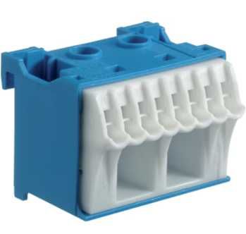 :Hager Blok samo zacisków neutralny, niebieski, 2x16+8x4mm2, KN10N