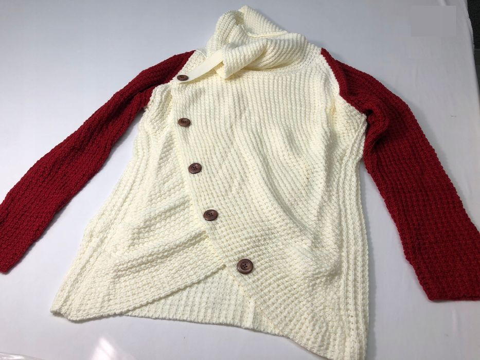 Damski gruby kardigan z guzikami 2xl