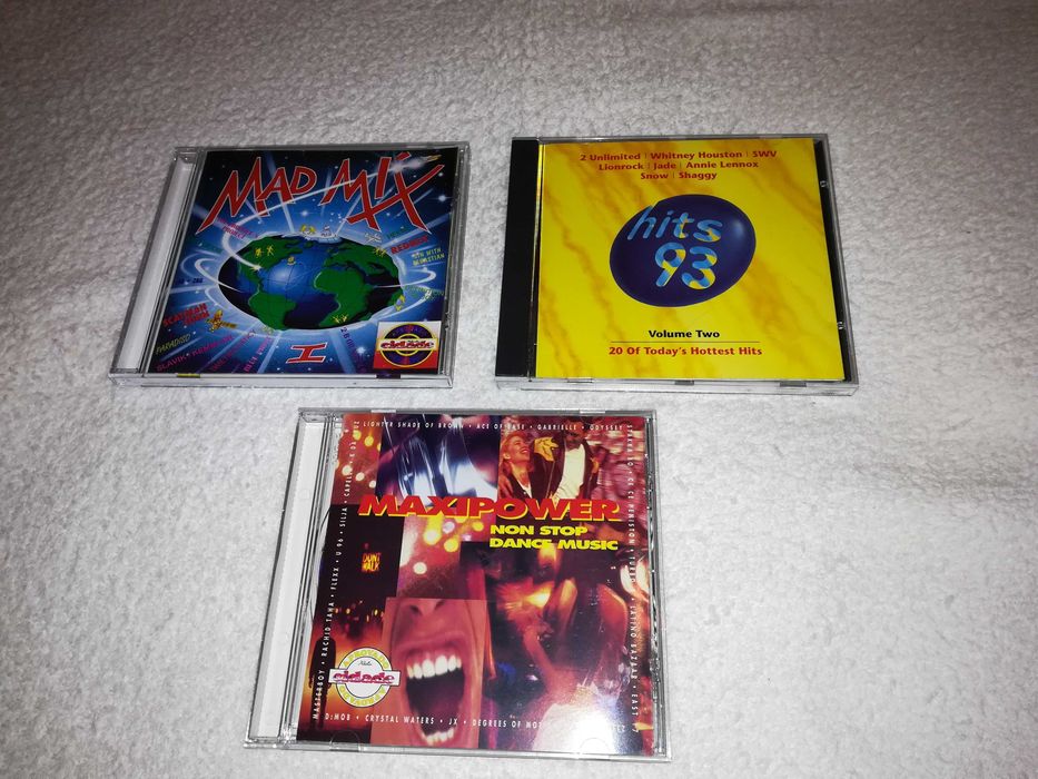 mad mix, hits 93, maxipower 94 (música discoteca) cds