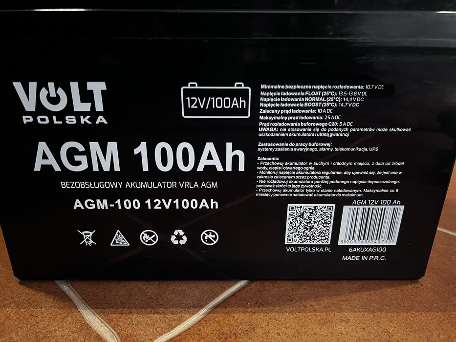 Акумулятор AGM 12v 100ah