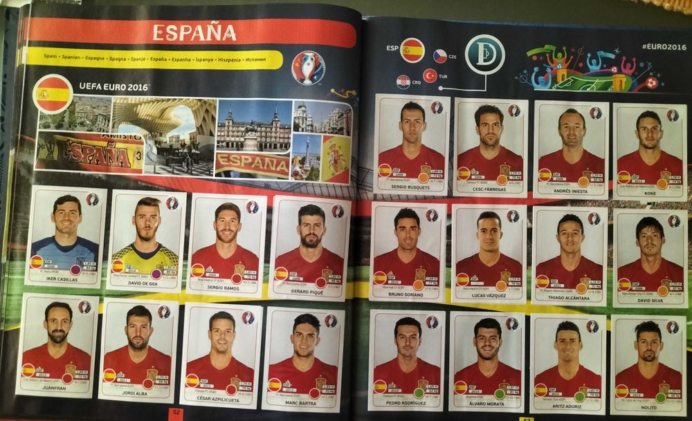 Caderneta de capa dura Euro 2016 completa