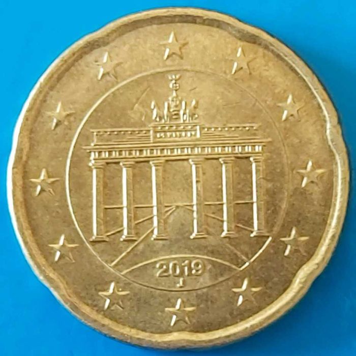 20 Cêntimos de 2019 Letra J da Alemanha
