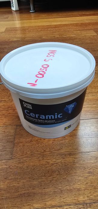 Farba ceramiczna akrylowa Scala, kolor NCS S 0500-N, 3 litry