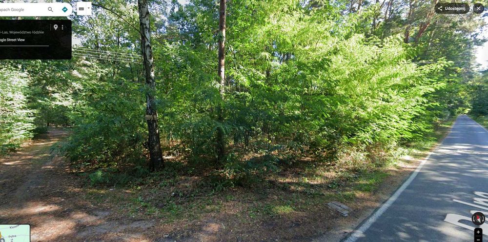 Działka leśna 1305 m² z PEŁNYMI MEDIAMI i projektem domu – Sokolniki