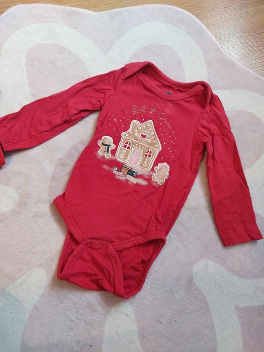 Świąteczna paka ubrań dla dziewczynki ubranka na święta body legginsy