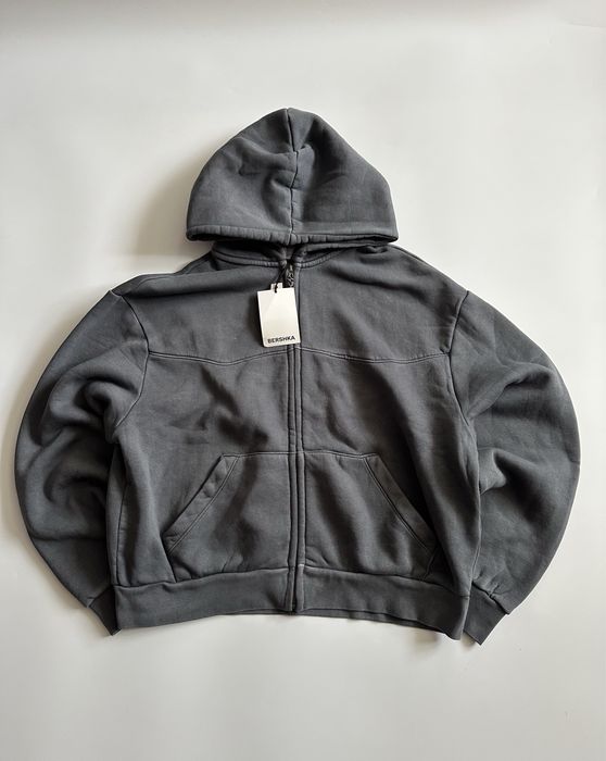 Зіп Худі Bershka Zip Hoodie Бершка кофта світшот зіпка сіра sweatshot