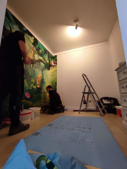 Aplicação de papel parede e outros