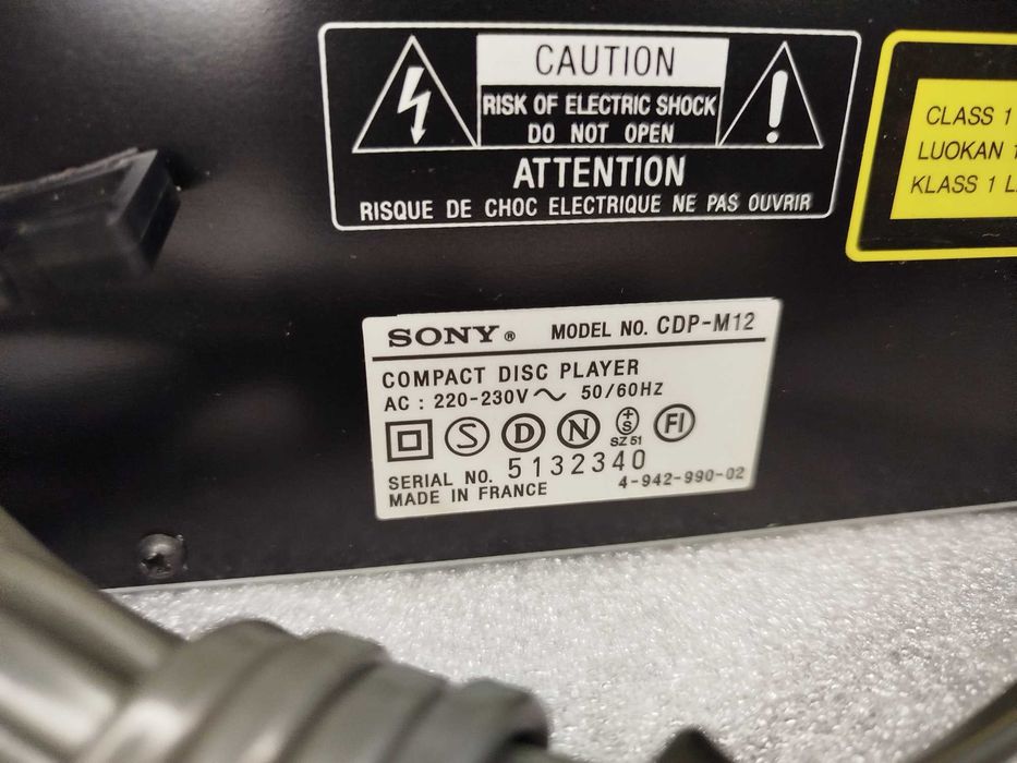 Element wieży SONY odtwarzacz CDP-M12