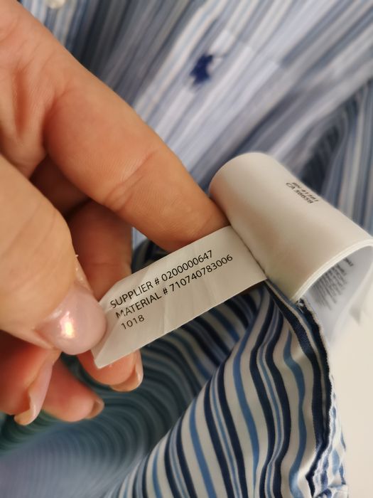 Ralph Lauren koszula długi rękaw bawełniana logowana męska L/XL
