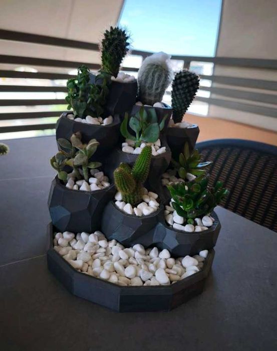 Vaso Multi-Plantas Moderno / Floreira para Suculentas e Cactos