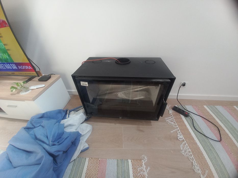 Recuperador de calor METLOR ELOS ECOLUX 80  com ARO, GRELHA e Tubos de inox