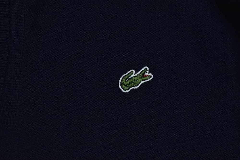 Lacoste Granatowy Wełniany Sweter Męski M