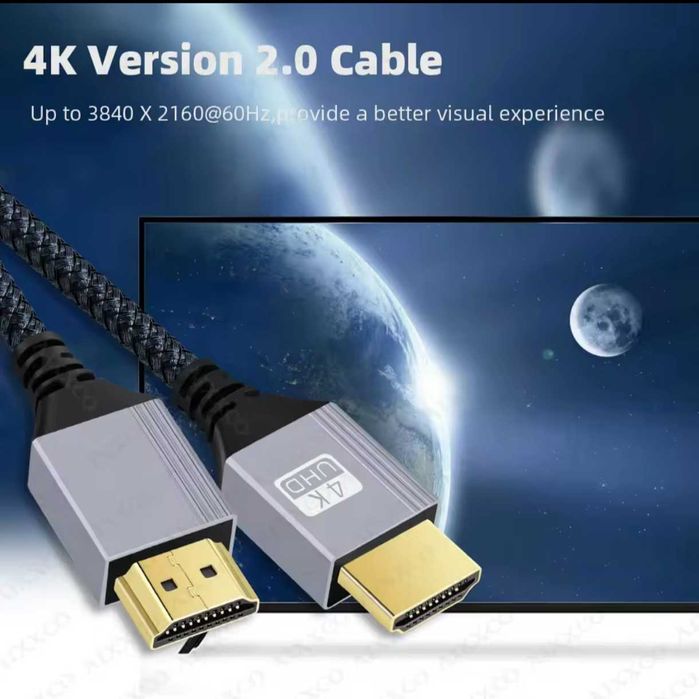 НОВЫЙ Переходник HDMI (HDTV) to HDMI (HDTV)  кабель 4К 60 Ггц 1 м