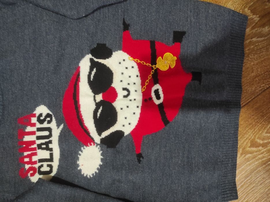 Новорічний светр новогодний свитер мальчик 122/128 6/7р