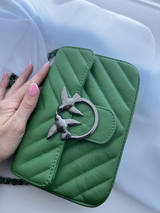 Сумка з натуральної шкіри Pinko