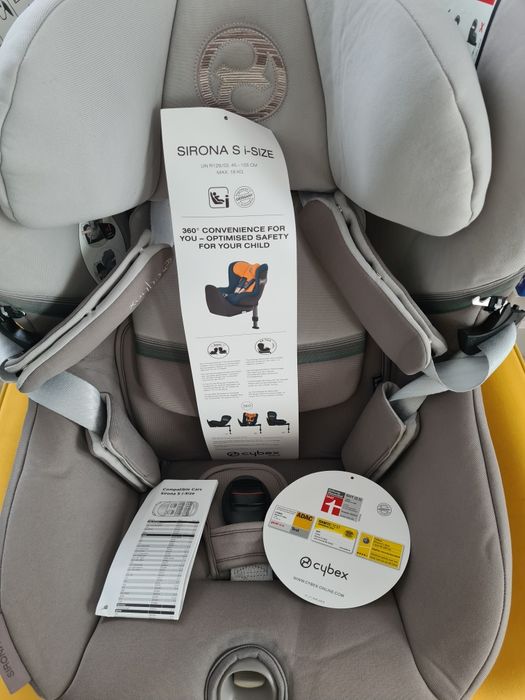 Fotelik samochodowy obrotowy  cybex sirona s i size przodem i tyłem do jazdy 0-18 kg, 45-105 cm