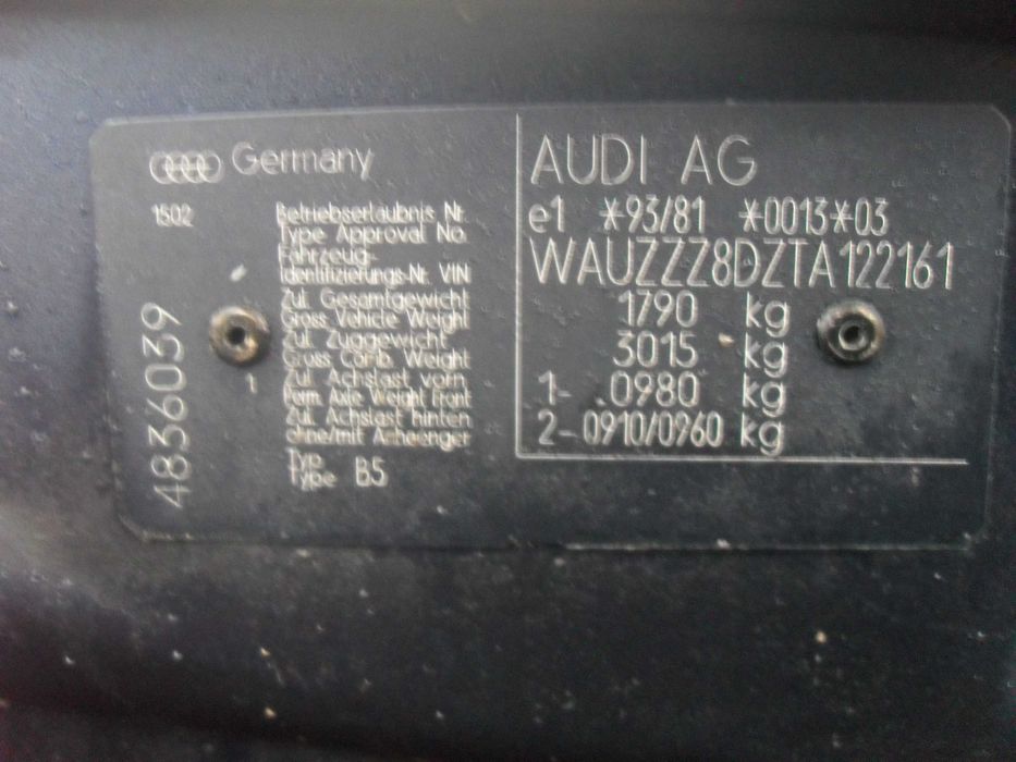 Silnik Audi A4 B5 1.9TDI 1Z 90km