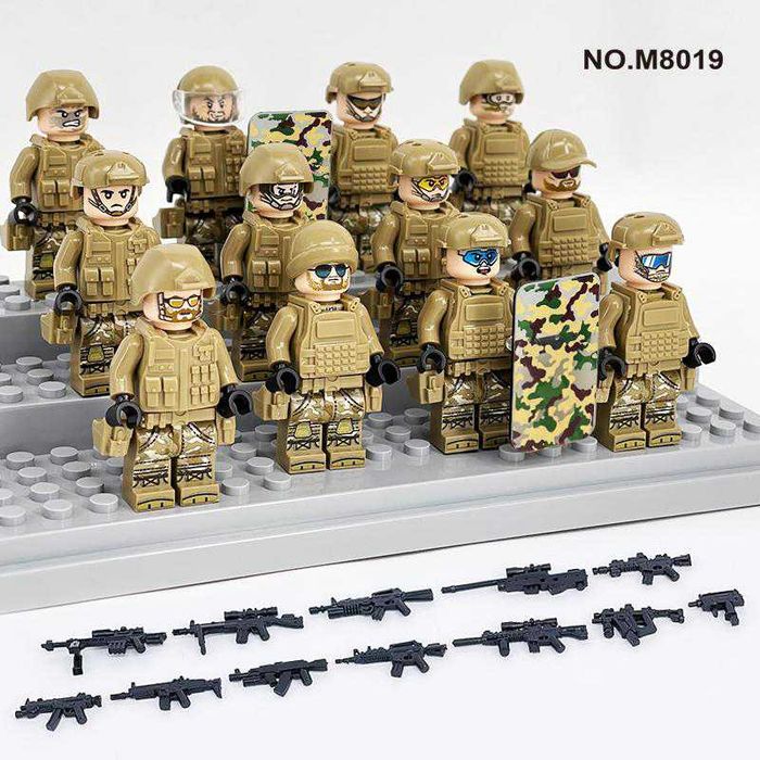 Набір Фігурки для Лего, військові 12 шт