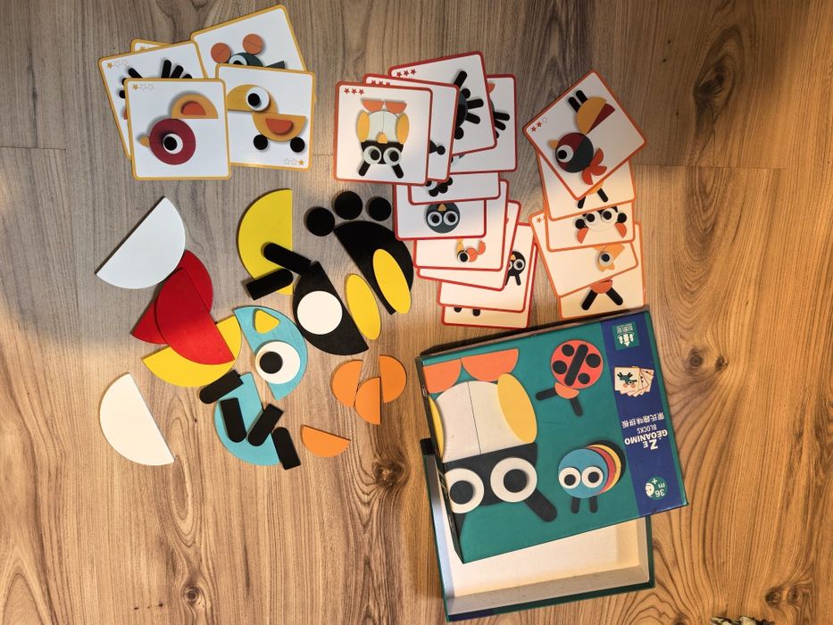 Drewniana układanka Montessori. Ze Geoanimo Blocks