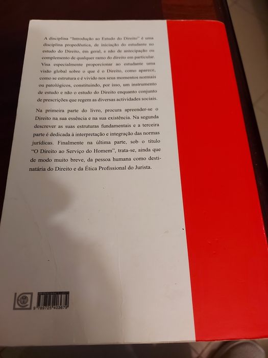 Introdução ao Estudo do Direito.