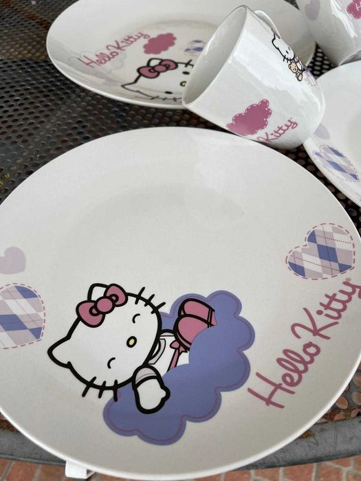 Conjunto de louça original, novo, Hello Kitty