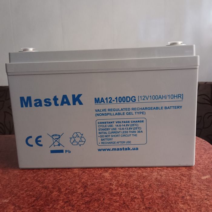 Аккумулятор AGM для ДБЖ 12V 100Ah  Mastak