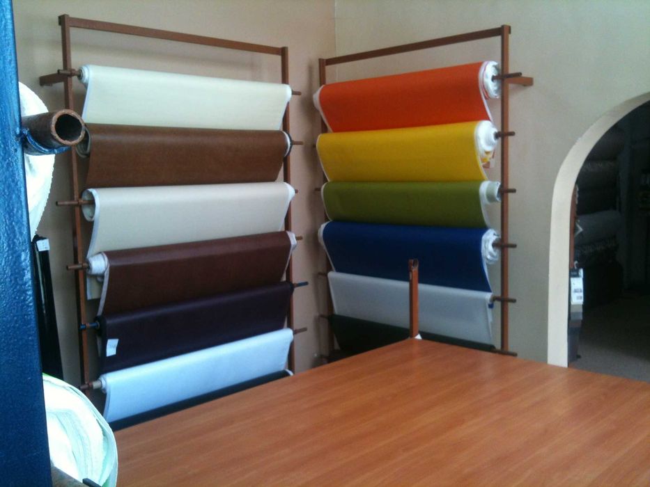 Мебельные ткани, обивочные, кожзам ,поролон, синтепон, ватин, холлоф.