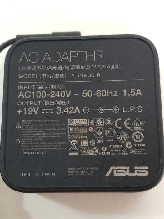 Блок питания Asus 19V-3.42A, ADP-65GD B (Original)