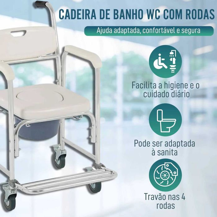 Cadeira sanitária com rodas