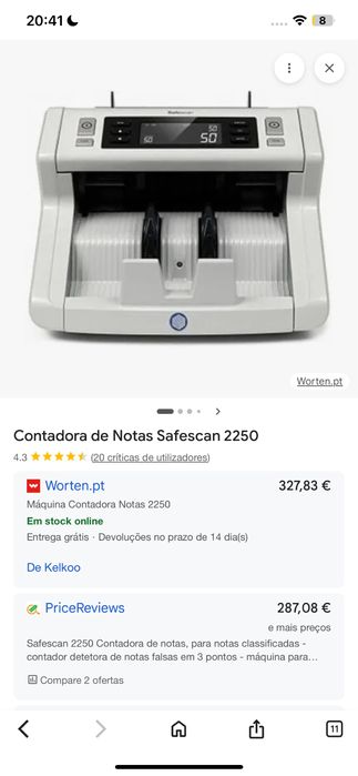 Maquina de contar notas Safescan
