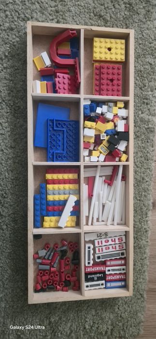 Lego z 1971 r w drewnianych boxach