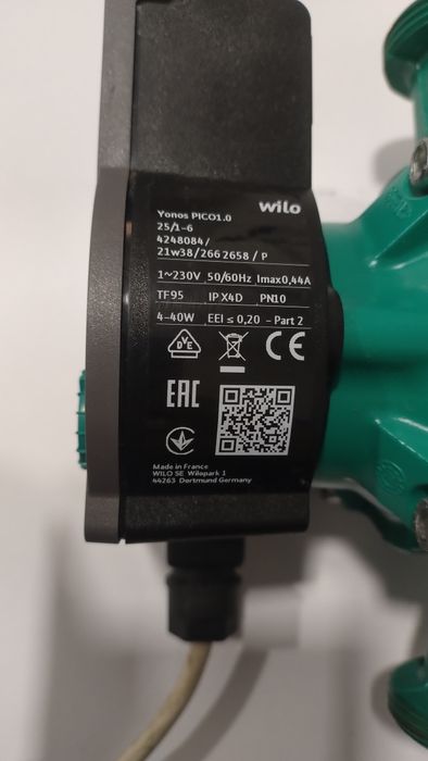 Energooszczędna Pompa Wilo Yonos PICO 25/1-6