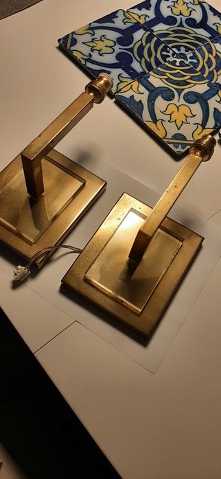 Apliques latão e acrilico peça única