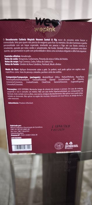 Wepink santal último lançamento