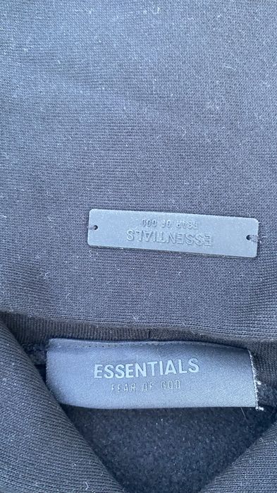 Bluza essentials czarna basic boxy hoodie