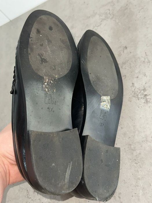 Bibi Lolu mokasyny z panterą loafersy 37 czarne