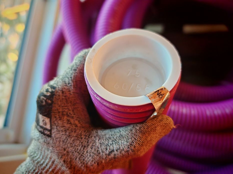 Rura rekuperacja fi 75 Nowa