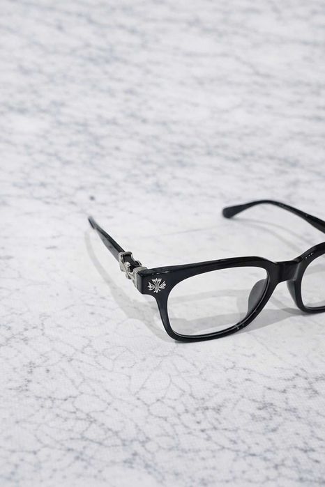 Czarne Okulary w stylu Chrome hearts