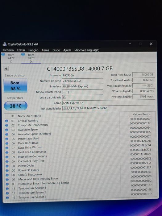 Micron Crucial P3 SSD NVME 4TB