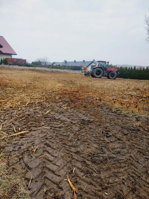 Czyszczenie i równanie działek kompleksowo mulczer koparka wycinka