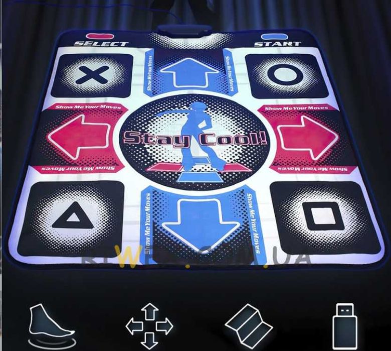 Музыкальный танцевальный коврик активное развлечение игра