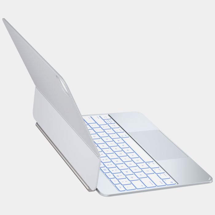 Etui Typecase Edge Pro z klawiaturą do iPad Air 13 M2 2024 / M3 2025 / M4 2026 srebrny